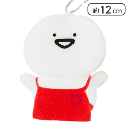 【お文具さん】お文具といっしょ ボールチェーン付きエプロンぬいぐるみ