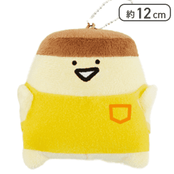 【プリンさん】お文具といっしょ ボールチェーン付きエプロンぬいぐるみ