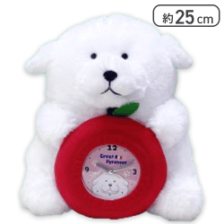【にっこり】グレートピレニーズアラーム付きぬいぐるみ時計