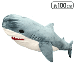 【ブルー】ひんやりカブっとBIGサメシャーク3