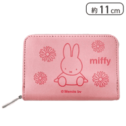 【ピンク】ミッフィー コンパクトファスナーウォレット