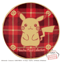 【レッド】ポケットモンスター リバーシブルクッション-Pikachu Plaid Collection-