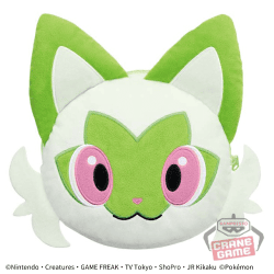 【ニャオハ】ポケットモンスター 大きい顔型ぬいぐるみポーチ-ニャオハ・ホゲータ・クワッス-