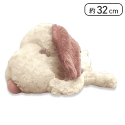 【ピンクアーモンド】スヌーピー 寝そべりキュートBIGぬい18