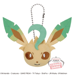 【リーフィア】ポケットモンスター ボールチェーン付きフェイスぬいぐるみ「イーブイフレンズ」vol.2