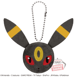 【ブラッキー】ポケットモンスター ボールチェーン付きフェイスぬいぐるみ「イーブイフレンズ」vol.2