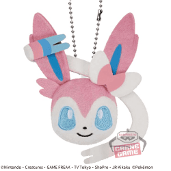 【ニンフィア】ポケットモンスター ボールチェーン付きフェイスぬいぐるみ「イーブイフレンズ」vol.2