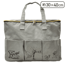 【グレー】トム&ジェリーBIGマルチバッグ