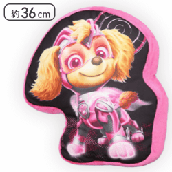 【スカイ(ピンク)】パウ・パトロール ザ・マイティ・ムービー ダイカットクッション2