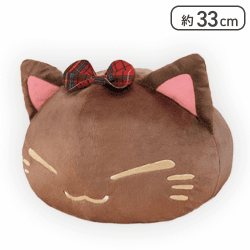 【ブラウン】ねむネコ ラテカラーBIGぬいぐるみ