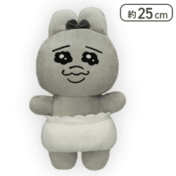 【モノクロ】おぱんちゅうさぎ ぬいぐるみ