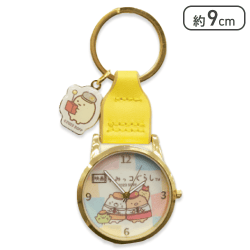 【イエロー】映画すみっコぐらし3 チャーム付きミニ時計