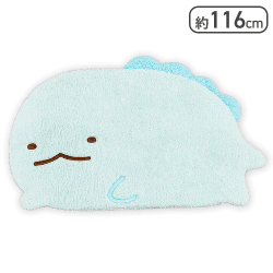 すみっコぐらし ビッグダイカットラグ とかげ うつぶせ