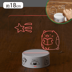 【ねこ】すみっコぐらし すみっコのおべんきょう 光るお絵描きクリアボード