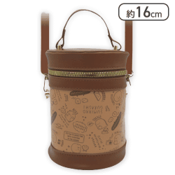 【ブラウン】すみっコぐらし レザー風ドラムポシェット