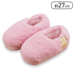 【ピンク】リラックマ うさうさベビー もこもこぬいぐるみスリッパ