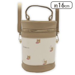 【ベージュ】リラックマ Rilakkuma Style レザー風ドラムポシェット