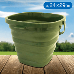 折りたたみバケツグリーン