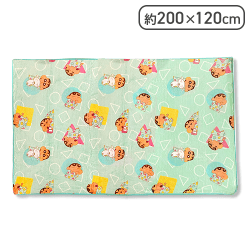 【グリーン】クレヨンしんちゃん フランネル毛布3