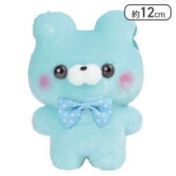 【くまさん(みずいろ)】すくっとたっちさん ぬいぐるみ〜おしおしからー〜