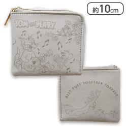 【グレー】トム&ジェリー スリムウォレット