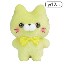 【ねこさん(きいろ)】すくっとたっちさん ぬいぐるみ〜おしおしからー〜