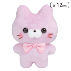 【ねこさん(ぴんく)】すくっとたっちさん ぬいぐるみ〜おしおしからー〜