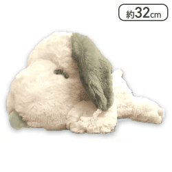 【アーモンドグリーン】スヌーピー 寝そべりキュートBIGぬい19