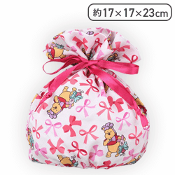 【リボン】くまのプーさん プレミアムサテン巾着