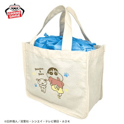 【しんのすけ&シロ】クレヨンしんちゃん 保冷巾着付きトートバッグ