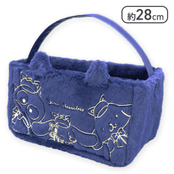 【ネイビー】サンリオキャラクターズ ねこねこ探偵仕切り付き収納バッグ