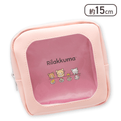 【みんなでごはん】リラックマ NEW BASIC RILAKKUMA 窓付きスクエアポーチ