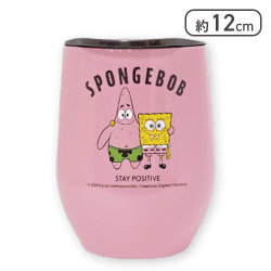 【ピンク】スポンジ・ボブ フタ付サーモタンブラー