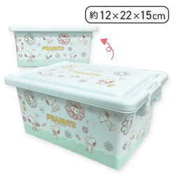 【ブルー】スヌーピー収納ボックス