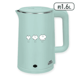 【アイスグリーン】たこねこ 大容量電気ケトル