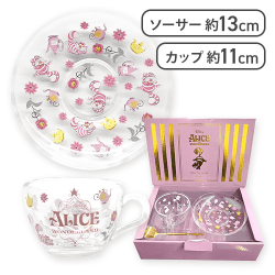 【ピンク】不思議の国のアリス クリアティーカップセット