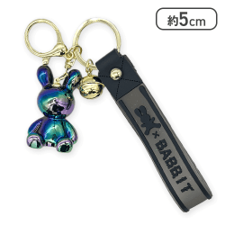 【単品配送不可】【ブラック】キラキラ推しラビット