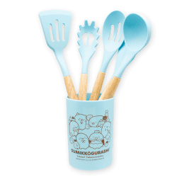 【ブルー】すみっコぐらし ようこそ!たべもの王国 ケース付きキッチンツールセット
