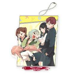 【生徒会(5人)】「生徒会にも穴はある!」 スタンド付クリアキーチェーン