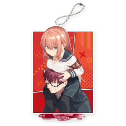 【陸奥こまろ&水之江梅】「生徒会にも穴はある!」 スタンド付クリアキーチェーン