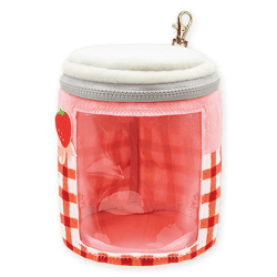 【イチゴ】FANS ジャム瓶風おともぬいぐるみポーチ