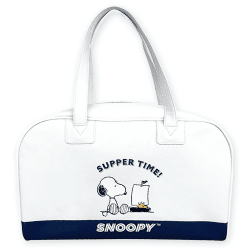 【ホワイト】スヌーピーボストンバッグ2