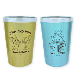 【イエロー&ブルー】トム&ジェリー なかよしステンレスペアタンブラー2