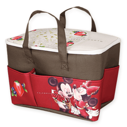 【ブラック】ミッキー&ミニー セレブリティフォト 大きなポッケ付きバスケット