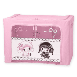 マイメロディ&クロミ 月夜のメロクロ窓付き収納ボックス