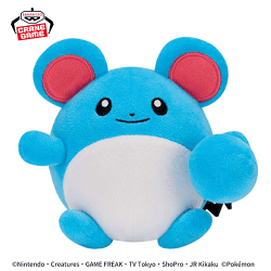 【マリル】ポケットモンスター しっぽみてみて!ぬいぐるみ-ミュウ・マリル・エイパム-