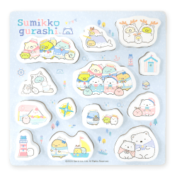 【ブルー】すみっコぐらし しろくまのふるさと 木製パズル