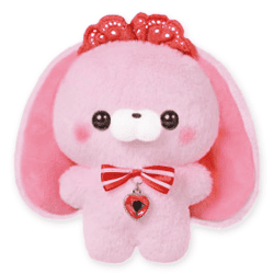 【たれうさぎ(みるくいちご)】すくっとたっちさんぬいぐるみ~こんかふぇ~すとろべりぃ