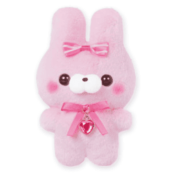 【うさぎさん(みるくいちご)】すくっとたっちさんぬいぐるみ~こんかふぇ~すとろべりぃ