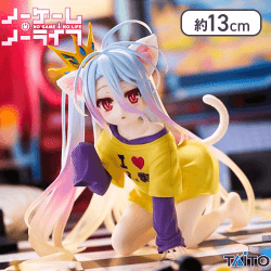 ノーゲーム・ノーライフ Desktop Cute フィギュア 白-猫耳Tシャツver.-